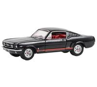 Collectibles Greenlight 13340-A The Drive Home to The Mustang Stampede Series 1-1965 Mustang GT - Raven Black with Red Stripes 1/64 Scale Diecast