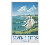 Collectibles Modern Home Decoration,Seven Sisters England,Adults 1000 Piece Jigsaw Puzzle- Christmas,70x50,paper puzzle,AA-917