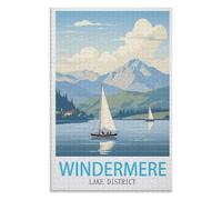 Collectibles Modern Home Decoration,Windermere Lake District，Adults 1000 Piece Jigsaw Puzzle- Christmas，38x26，paper puzzle，AA-1217