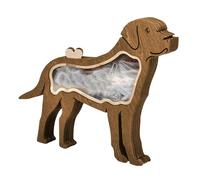 Collecting Cat/Dog Hair - Personalized Pet Hair Keepsake Box for Cat Dog, Wooden Pet Memorial Box, Decorative Holder for Teeth Nails Bone Ashes, Cute Pets Lovers Memorial Gift