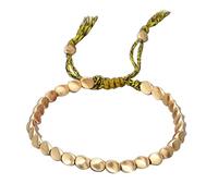 Collecting Costume Jewelry 101 Copper Thread Tibetan Rope & Bead Wax Handmade Unisex Bangles Bracelet Bracelets Slim Watches for Women (Green, One Size)