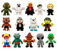 Collection 14 Classic Halloween Monster Figures - Vampire, Frankenstein, Werewolf, Ghost, Zombie, Mummy, Alien, Yeti, Killer Clown, Cyclops, Scarecrow and More - Miniatures 6cm Decoration