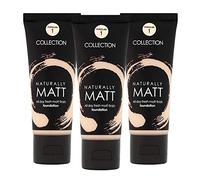 Collection 3 Pack Naturally Matt Foundation - 1 Porcelain - 3 x 35ml