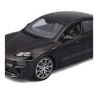 Bburago Porsche Macan 4 Electric, Bordeaux, Model Car, 1:24, Faithful Collector's Car, Toy Car with Movable Doors and Hood, from 3 Years (18-21114CO)
