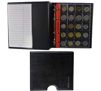 Collection Album in Case, 275 Mix Pockets for Small & Medium Coins: from Pence to £2 Pounds, 10 Sheets & Dividers. Coin album M
