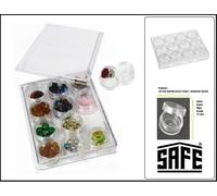 Collection Boxes Acrylic A-Z + 12 Round Cans 35mm Safe 5261 160x120x25