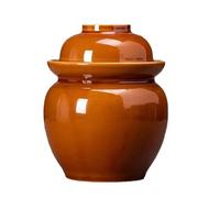 Collection Ceramic Pickle Jar,Old-Fashioned Mini Pickling Pot with Lid,Sauerkraut Storage Pot,Food Pickling Container for Kitchen