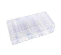 Collection Coin Case - Set of Circular Caps with Protective Foam | Transparent Coin Organizer for Coins - Anti - ñazos Material for Coin Preservation, Ideal for Fans
