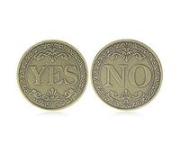 Collection Coin Three-Dimensional Yes Or No Embossed Bronze Lucky Gold Coins Commemorative Coin Tricks Professional and Fashion