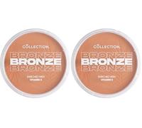 Collection Cosmetics Bronze Glow, Highly Pigmented Bronzer, 15g, Shimmering Light, Packaging may vary (Pack of 2)
