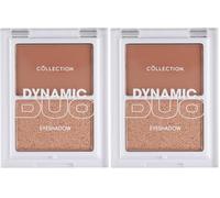 Collection Cosmetics Dynamic Duo Eyeshadow, Eye Makeup, Cream-to-Shadow Formula, 2.8g, Golden Horizon (Pack of 2)