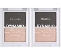 Collection Cosmetics Dynamic Duo Eyeshadow, Eye Makeup, Cream-to-Shadow Formula, 2.8g, Midnight Glow (Pack of 2)