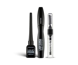 Collection Cosmetics Everyday Eye Kit, Eye Makeup, 1 x 8ml Lash Surge Mascara, 1 x 8ml Colour Lash Brow and Lah Gel, 1 x Fast Stroke Liquid Eyeliner