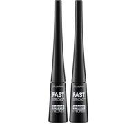 Collection Cosmetics Fast Stroke Eyeliner, Quick Drying Formula, 4ml, Black (Pack of 2)
