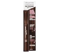 Collection Cosmetics Fast Stroke Gel Eyeliner & Brush Duo, Ultra-pigmented, Waterproof, Brown