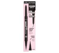 Collection Cosmetics Fast Stroke It’s A Dual Eyeliner, Liquid and Pencil Formula, Precise Application, 24hr Wear, 0.3ml, Black