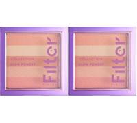 Collection Cosmetics Filter Finish Glow Powder, Blush and Highlighter Kit, 10g (Pack of 2)