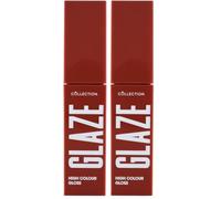 Collection Cosmetics High Glaze Lip Gloss, High Pigment, Plumping Effect, Cherry Pie (Pack of 2)