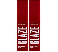 Collection Cosmetics High Glaze Lip Gloss, High Pigment, Plumping Effect, Red Velvet (Pack of 2)