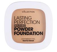 Collection Cosmetics, Lasting Perfection Buildable Powder Foundation, Medium Coverage, Lightweight Feel, Matte Finish, Biscuit, 7.5g