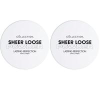 Collection Cosmetics Lasting Perfection Sheer Loose Powder, Lightweight Powder, 10g, Transparent (Pack of 2)