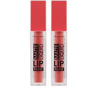Collection Cosmetics Matte Liquid Lip Paint, Moisturising, Smudge-Proof, Trail Blazer, 3.5ml (Pack of 2)