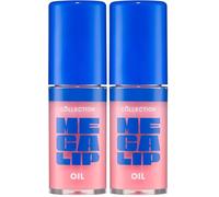 Collection Cosmetics Mega Lip Oil, Moisturising High Shine Lip Oil, Non-Sticky, Fat Applicator, Infused with Squalene and Cloudberry Oils, 5ml, Shade Loyal, Baby Pink (Pack of 2)