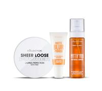 Collection Cosmetics Prime & Set Matte Bundle, 1 x 70ml Mattifying Setting Spray, 1 x 20ml Matte Blur Primer, 1 x 10g Sheer Loose Powder Shade Translucent