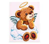 Collection D'Art "Angel Bear Tapestry Kit, 100% Cotton, Multi-Colour, 20 x 25 x 0.100 cm