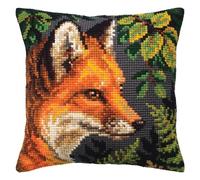Collection D'Art CDA Stamped Cross Stitch kit Cushion Fox 5442, 40x40cm, Needlepoint Pillow Cover kit DIY
