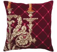 Collection D'Art Cross Stitch Cushion, Cotton, Multicoloured, 40x40cm