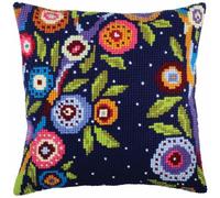 Collection D'Art Cross Stitch Cushion, Cotton, Multicoloured, 40x40cm