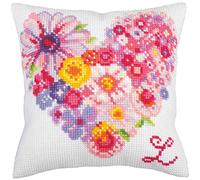 Collection d'Art Cross Stitch Cushion: Golden Button