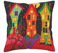 Collection d'Art Cross Stitch Kit: Cushion: Flower Glade, Multi, 40 x 40cm