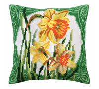 Collection D'Art Cushion KIT/NARCISSUS/40 X 40, Multi, 40 x 40cm
