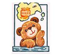 Collection D'Art "Daydream Bear Tapestry Kit, 100% Cotton, Multi-Colour, 20 x 25 x 0.100 cm