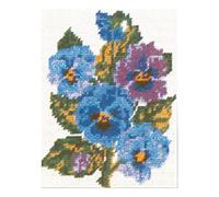 Collection D'Art "Flowers Pansies Tapestry Kit, 100% Cotton, Multi-Colour, 20 x 25 x 0.10 cm