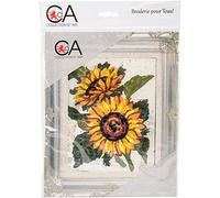 Collection D'Art "Flowers Sunflowers Tapestry Kit, 100% Cotton, Multi-Colour, 20 x 25 x 0.10 cm