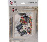 Collection D'Art "Kitten Tapestry Kit, 100% Cotton, Multi-Colour, 20 x 25 x 0.100 cm