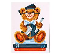 Collection D'Art "Smart Bear Tapestry Kit, 100% Cotton, Multi-Colour, 20 x 25 x 0.100 cm