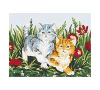 Collection D'Art Tapestry Kit Curious Cats, 100% Cotton, Multi-Colour, 38 x 25 x 0.5 cm