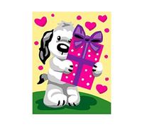 Collection D'Art Tapestry Kit Dog with Gift, 100% Cotton, Multi-Colour, 20 x 25 x 0.100 cm