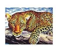 Collection D'Art Tapestry Kit Leopard, 100% Cotton, Multi-Colour, 38 x 25 x 0.5 cm