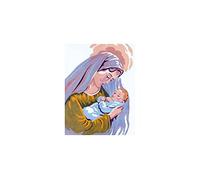 Collection D'Art Tapestry Kit Madonna And Child 3, 100% Cotton, Multi-Colour, 20 x 25 x 0.100 cm