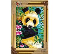 Collection D'Art Tapestry Kit Panda, 100% Cotton, Multi-Colour, 38 x 25 x 0.5 cm