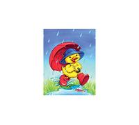 Collection D'Art Tapestry Kit Rainy Day Duck, 100% Cotton, Multi-Colour, 20 x 25 x 0.1 cm