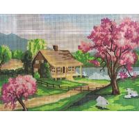 Collection D'Art Tapestry Kit Spring, 100 Percent Cotton, Multi-Colour, 38 x 25 x 0.5 cm