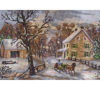 Collection D'Art Tapestry kit Winter, 100% Cotton, Multi-Colour, 38 x 25 x 0.5 cm