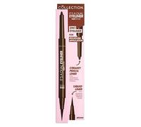 Collection Cosmetics Fast Stroke It’s A Dual Eyeliner, Liquid and Pencil Formula, Precise Application, 24hr Wear, 0.3ml, Brown