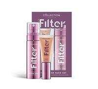 Collection Cosmetics Filter Finish Face Set, Illuminating Liquid Highlight, Long Lasting Setting Spray, Instant Glowy Skin, Makeup Gift Set